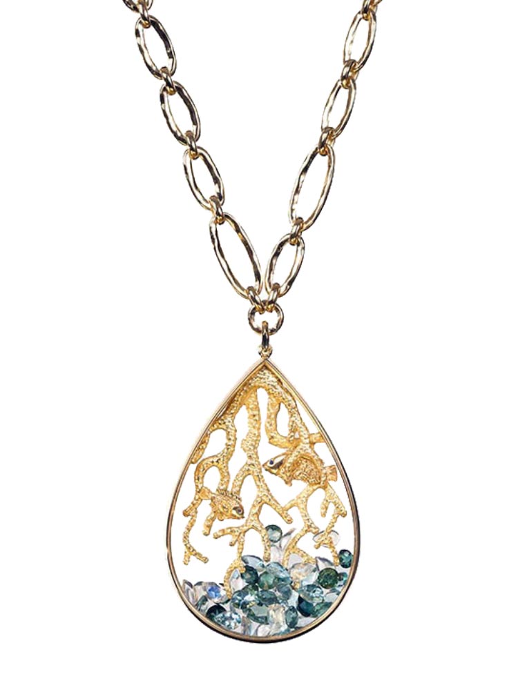 Secret Glass Fishes necklace by Alexandra Abramczyk
