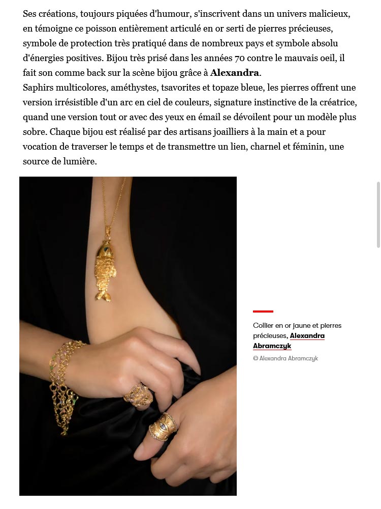 Release "April Fools: this precious jewel against the evil eye is the coolest of the moment" on Vogue.fr