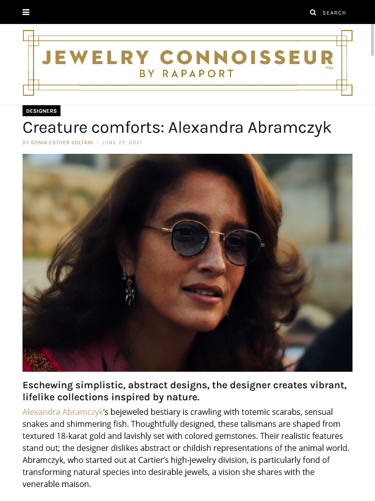 Couverture la publication "Le confort des créatures : Alexandra Abramczyk" de Sonia Esther Soltani